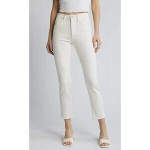 MOTHER The Tomcat High Waist Ankle Skinny Jeans WHITE Cream Puffs 27